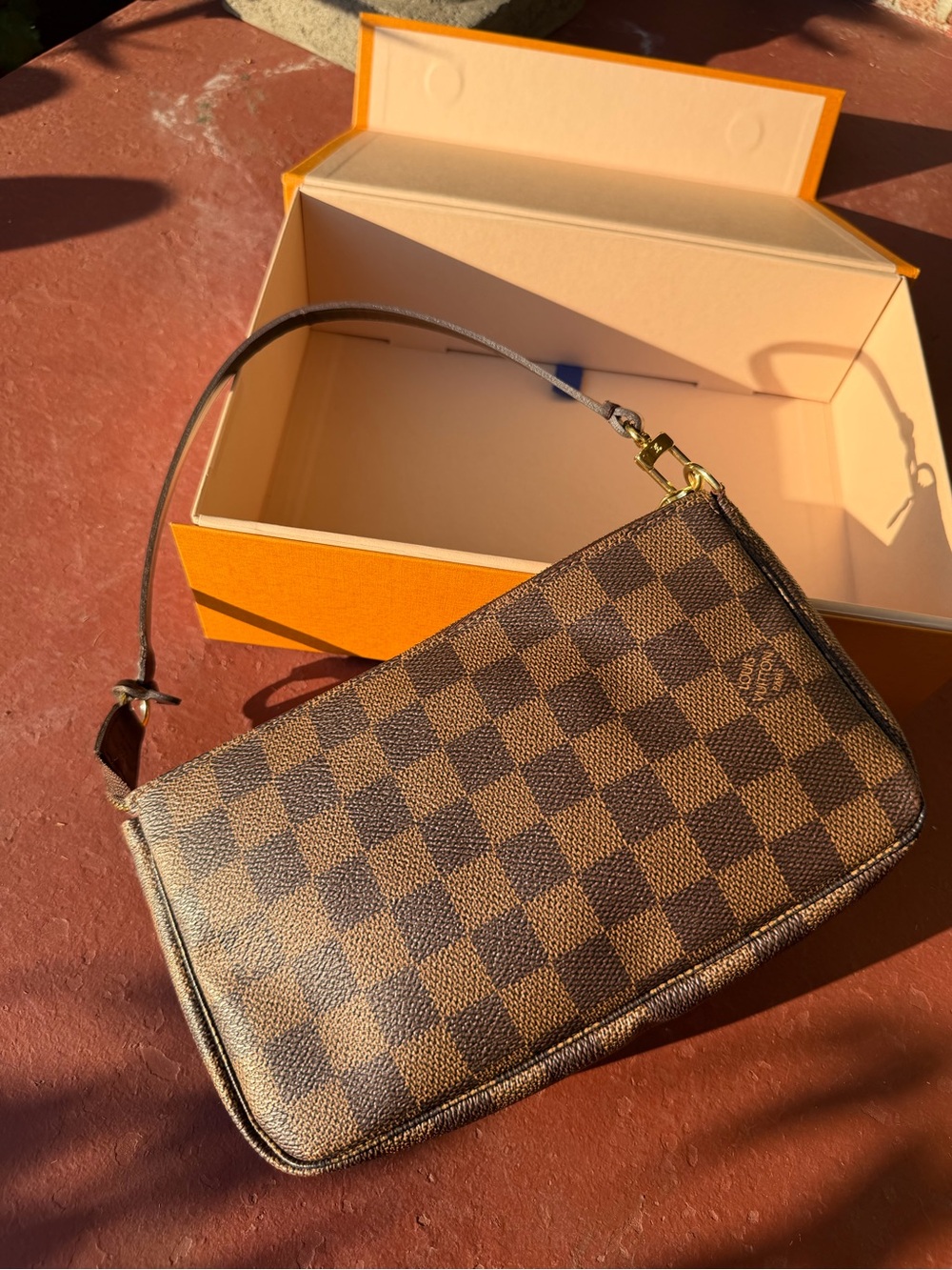 Louis Vuitton Brown Damier Canvas Pochette
